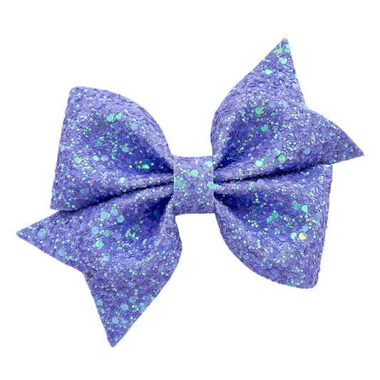Periwinkle Glitter Piper Bow