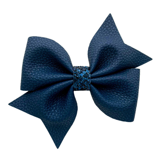 Classy Navy Blue Piper Bow