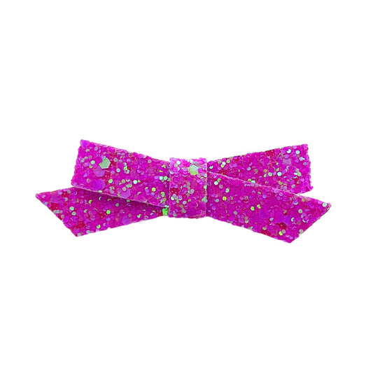 Electric Orchid Glitter Penelope Bow
