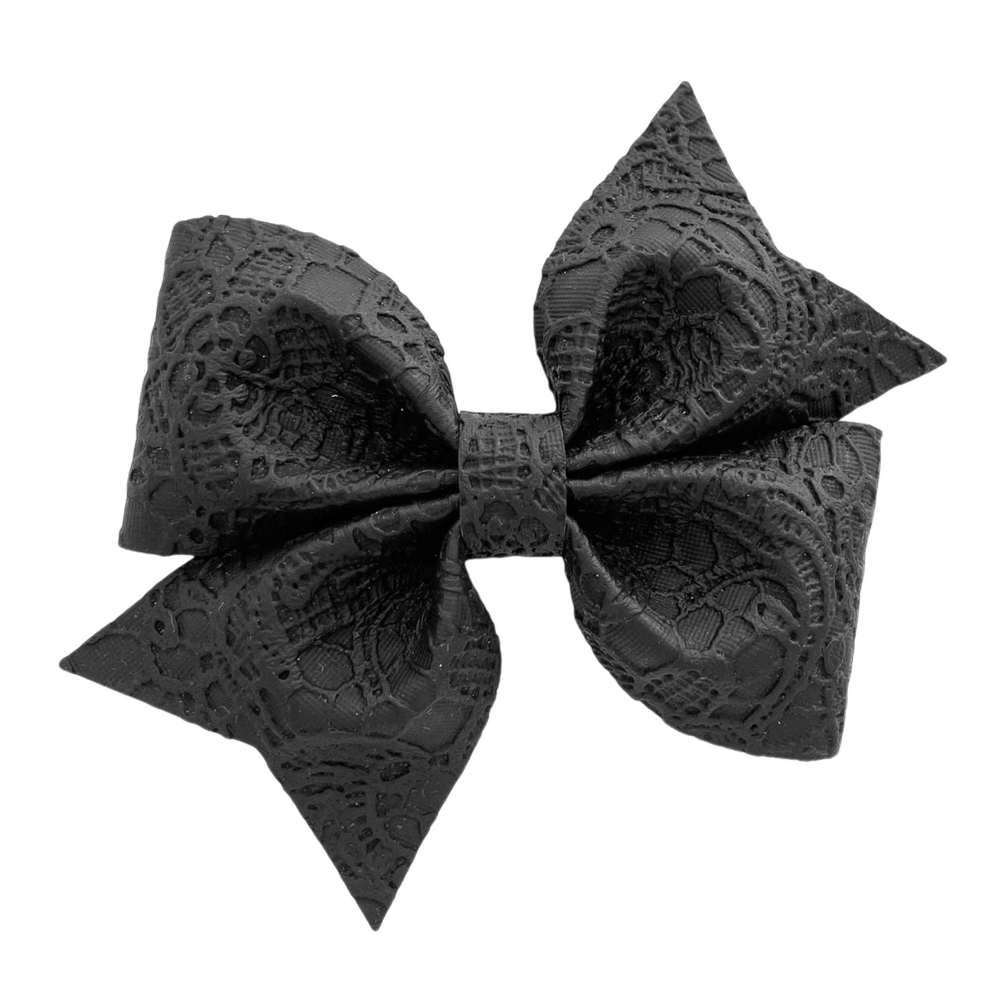 Black Embossed Piper Bow