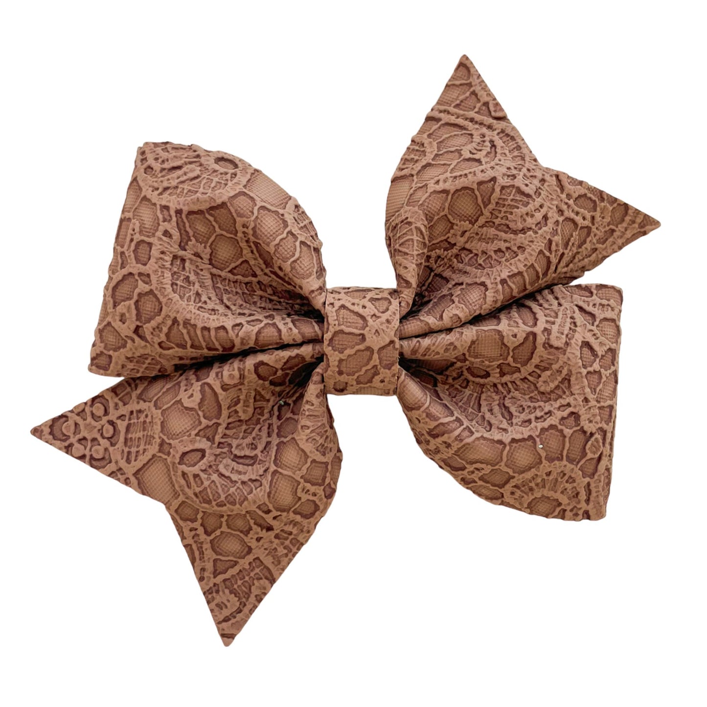 Mauve Embossed Piper Bow