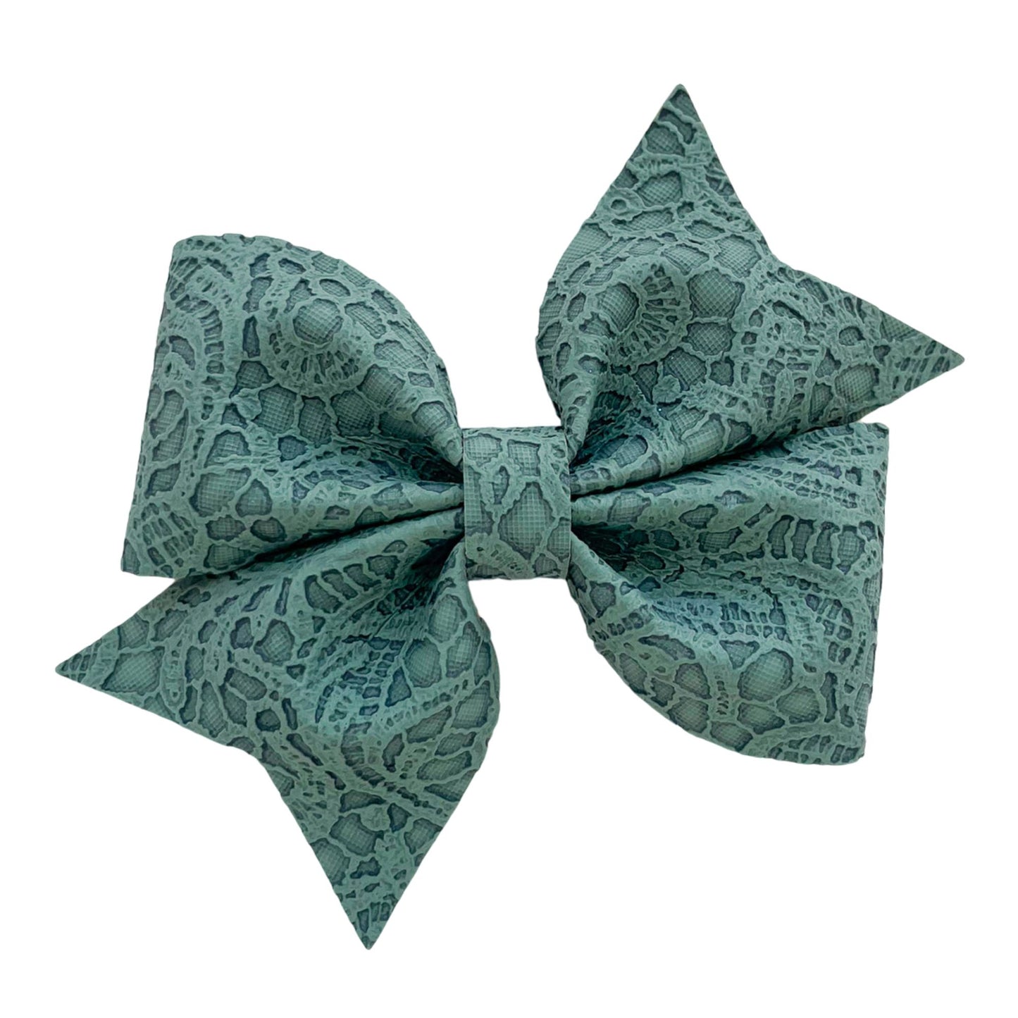 Sage Embossed Piper Bow