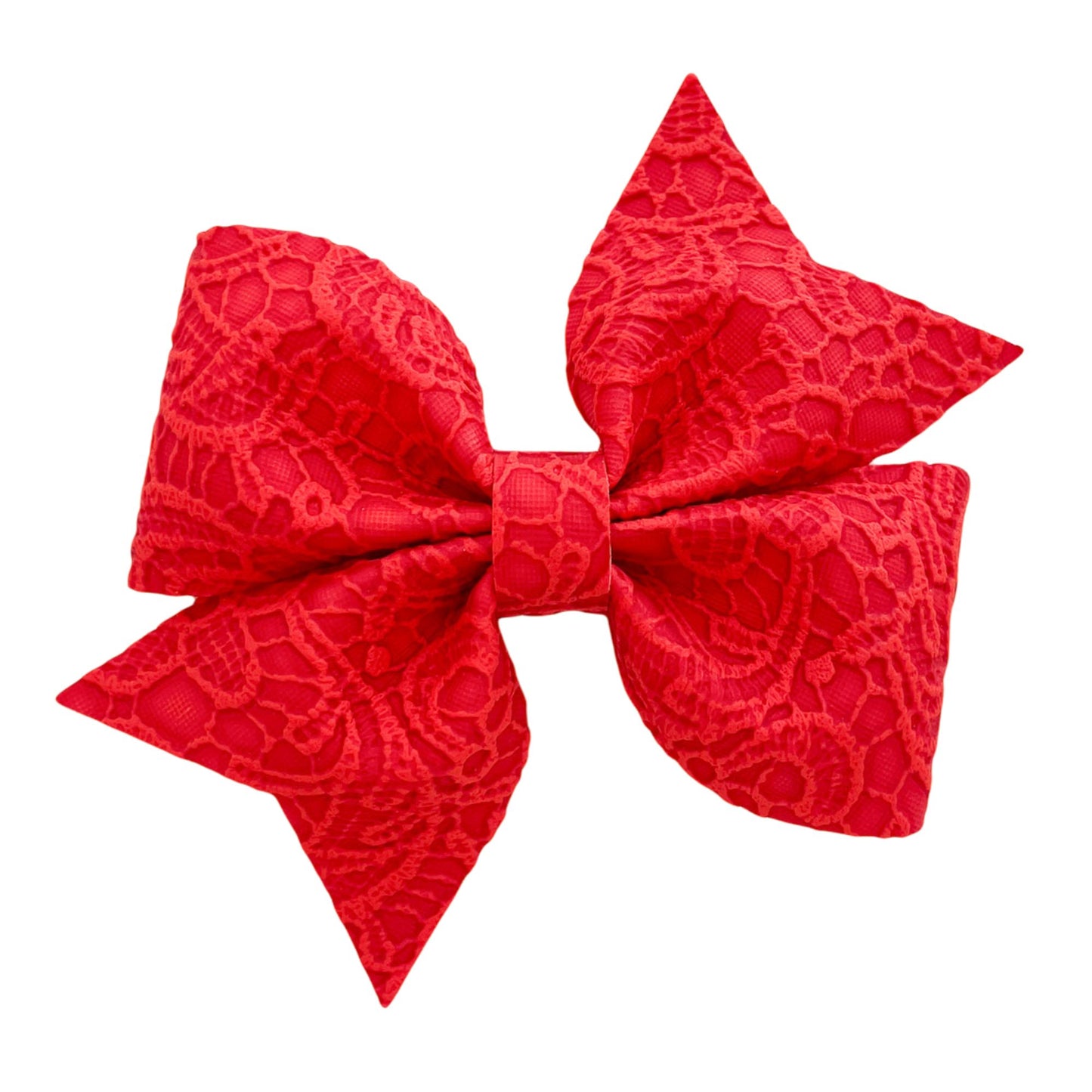 Scarlet Embossed Piper Bow