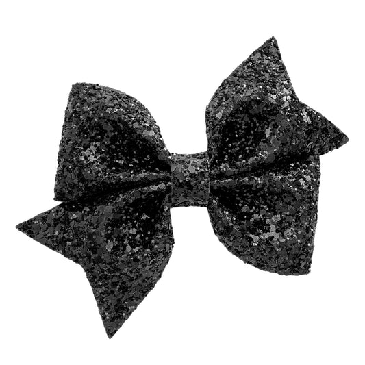 Black Glitzy Glitter Piper Bow