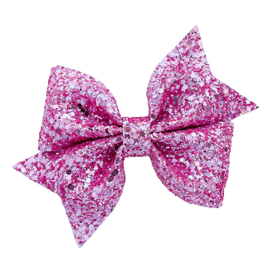 Bubblegum Pink Glitzy Glitter Piper Bow
