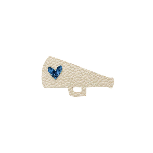 School Spirit Megaphone Clip - Gold + Navy Blue