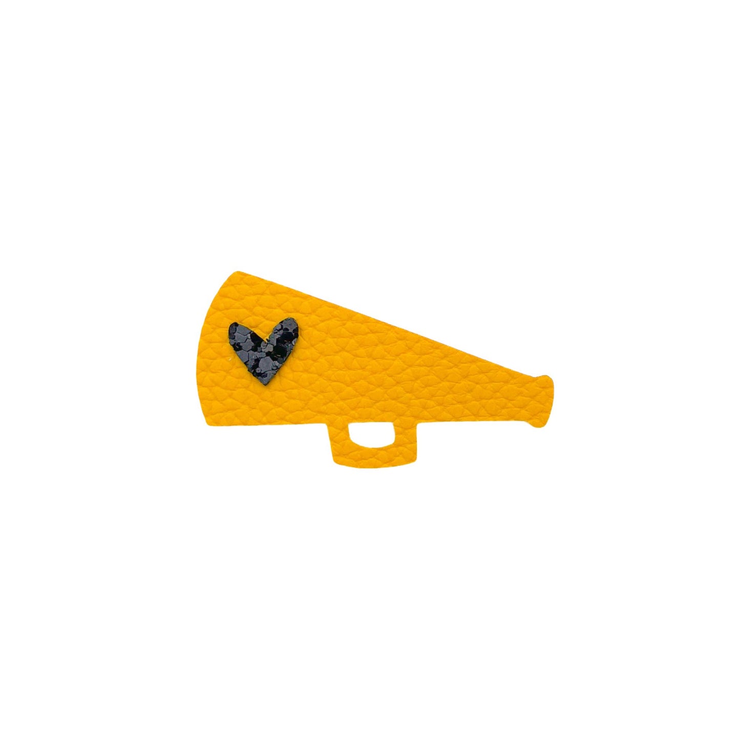 School Spirit Megaphone Clip - Yellow + Black