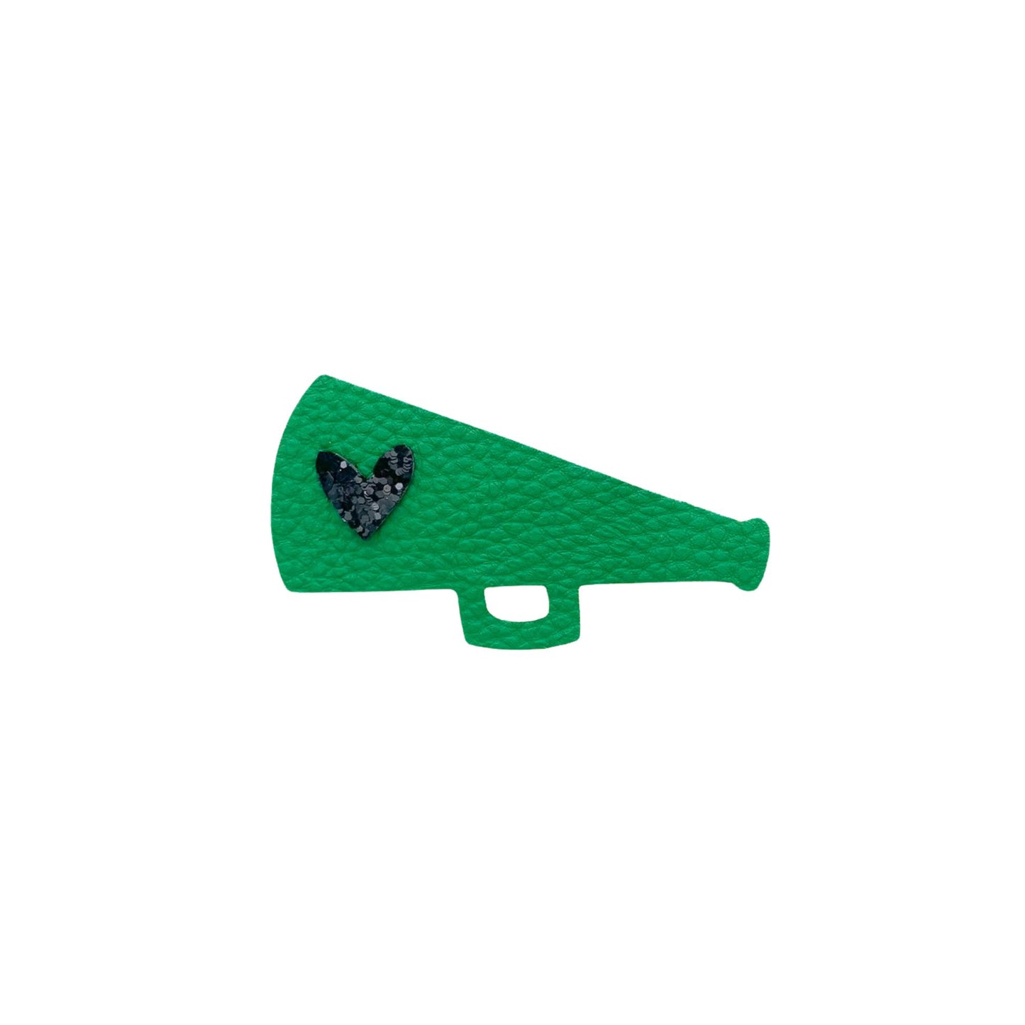 School Spirit Megaphone Clip - Green + Black