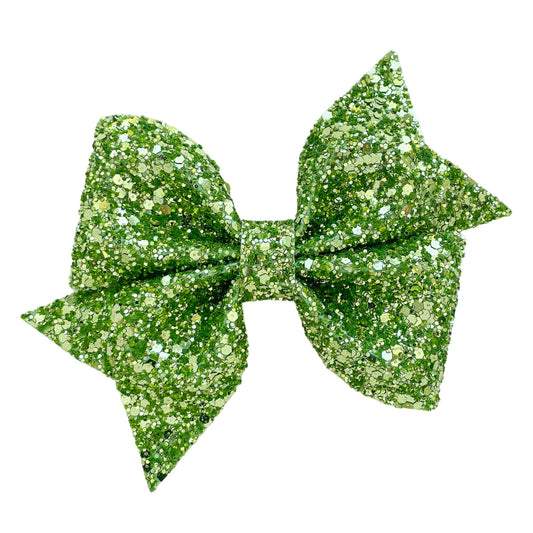 Lime Green Glitzy Glitter Piper Bow