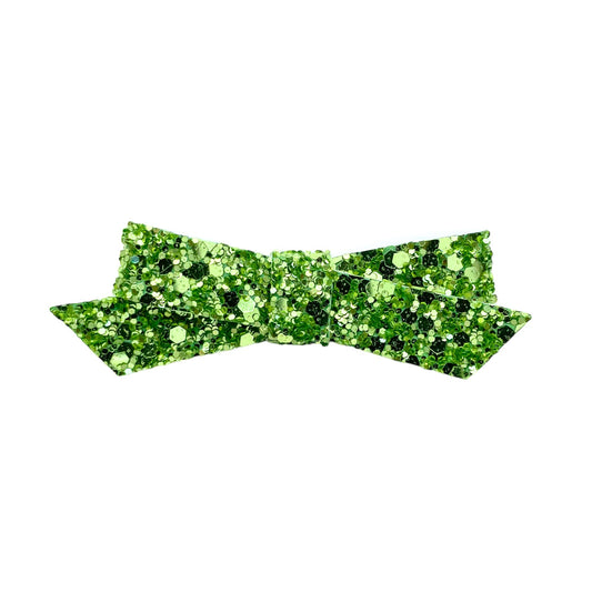 Lime Green Glitzy Glitter Penelope Bow