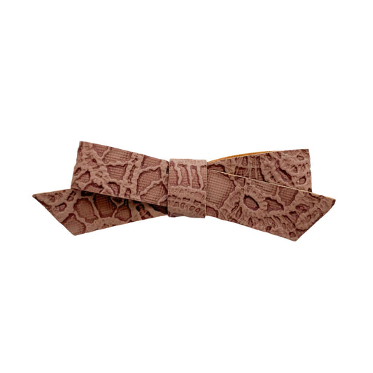 Mauve Embossed Penelope Bow