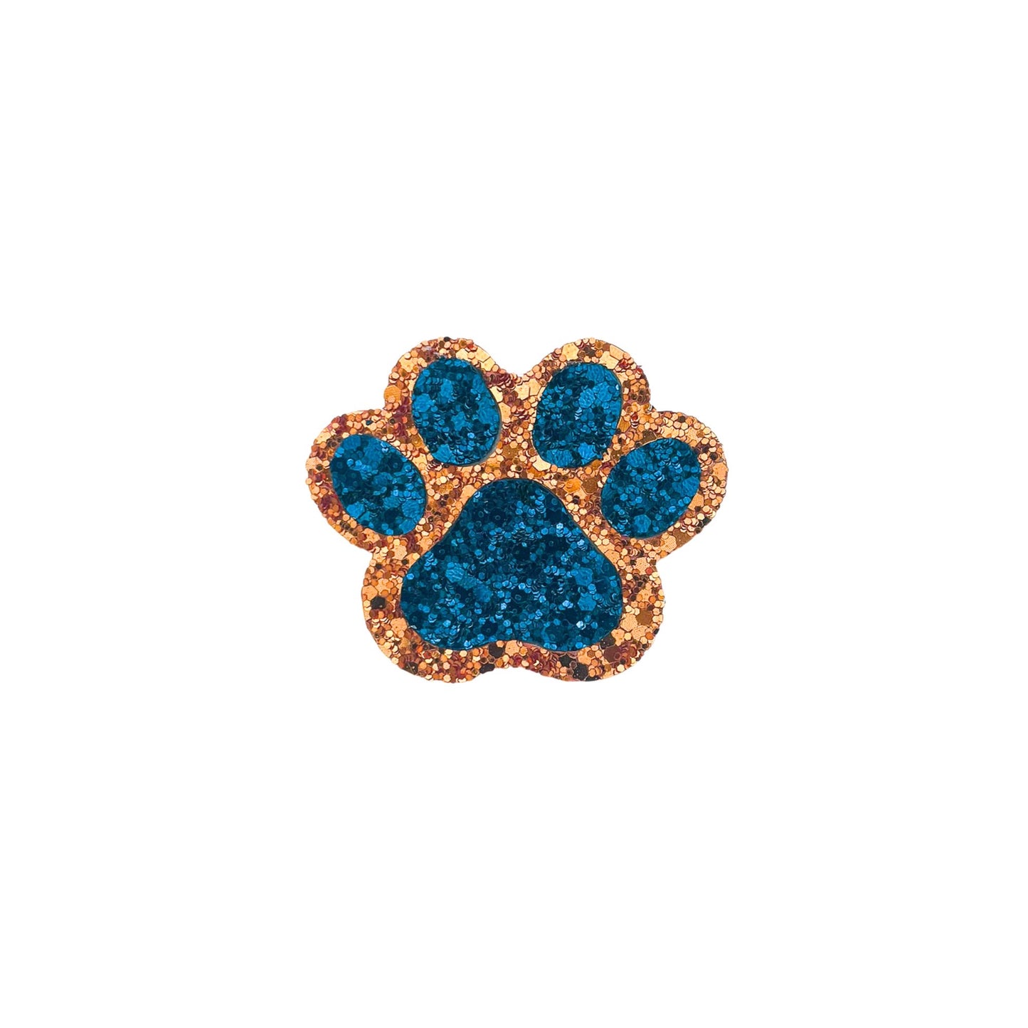 School Spirit Paw Clip - Orange Outline