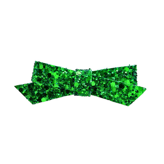 Shamrock Green Glitzy Glitter Penelope Bow