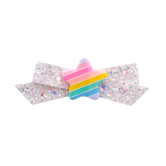 Rainbow Star Glitter Penelope Bow